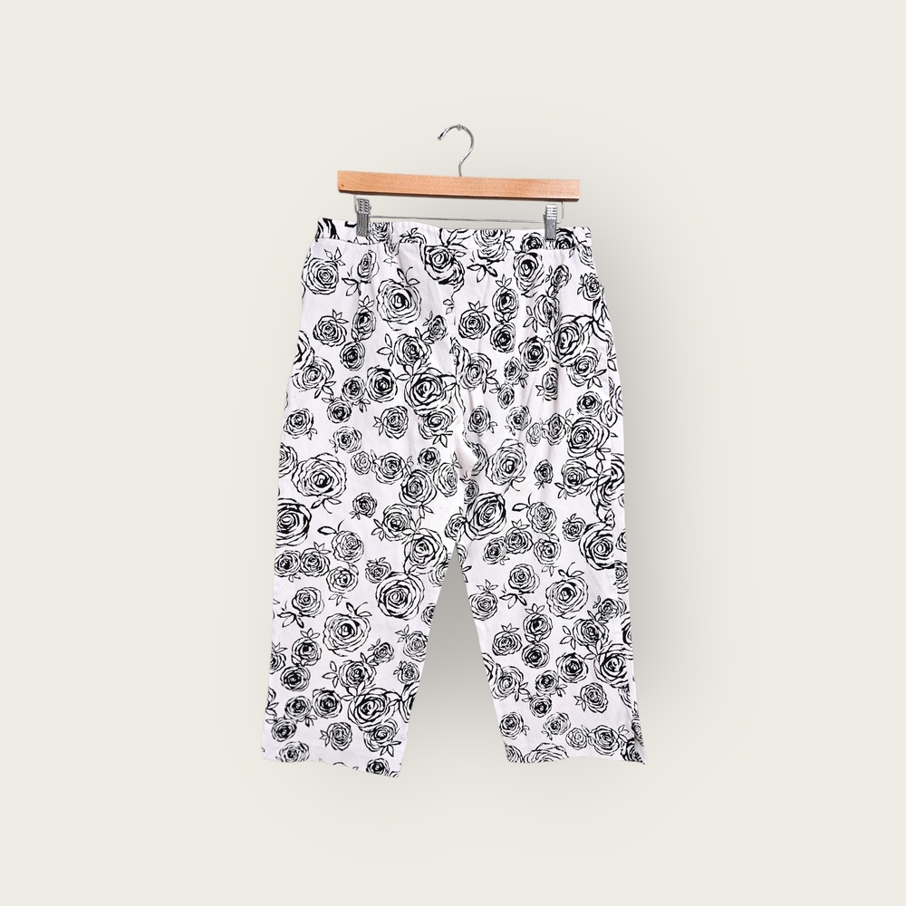 Hearts of Palm Black Floral Kids Bottoms